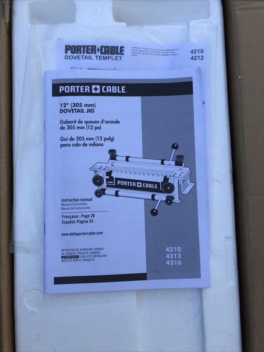 porter cable dovetail jig instruction manual