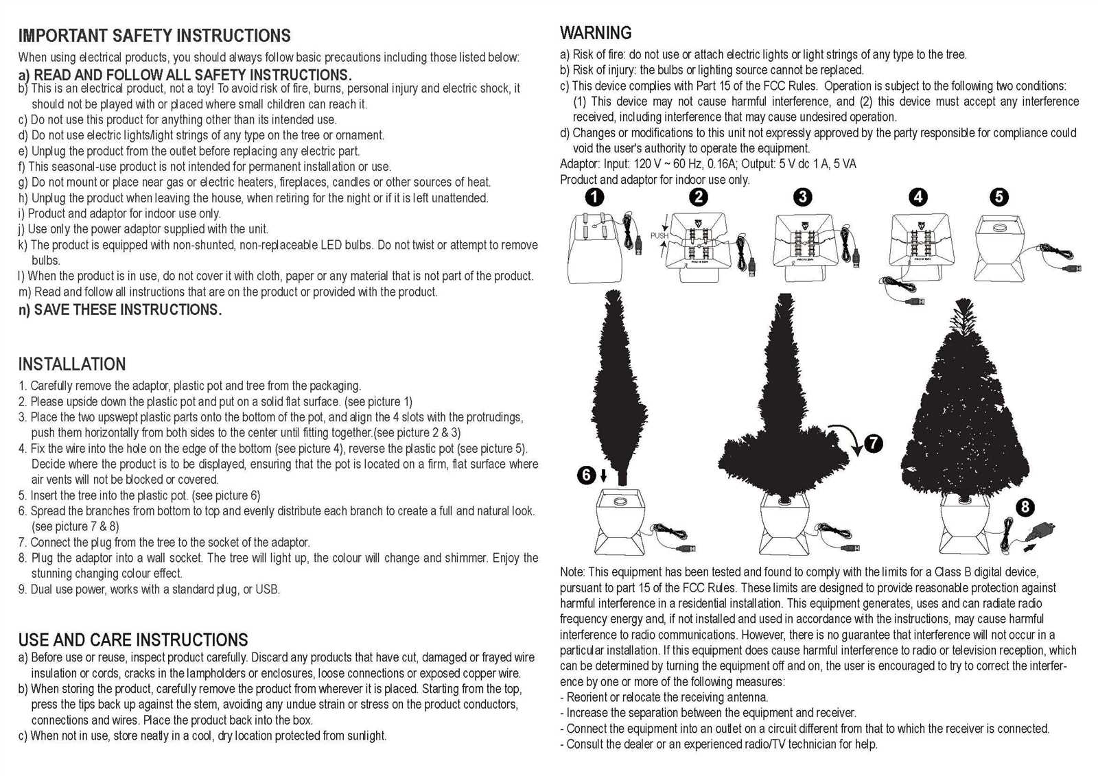 pre lit christmas tree instruction manual