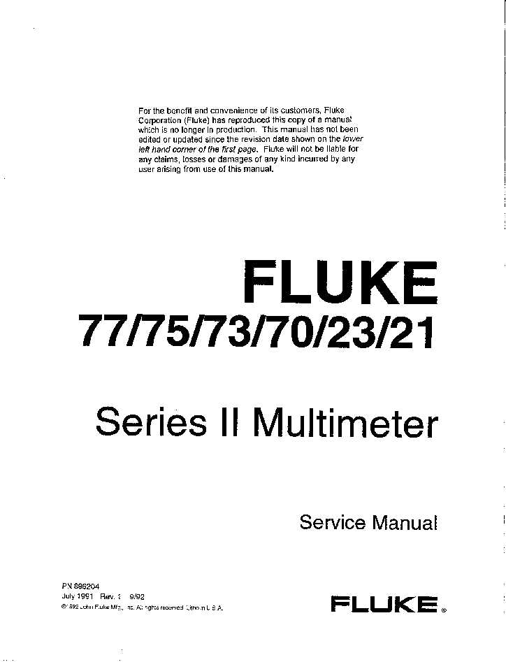 fluke 87 instruction manual