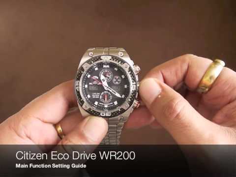 citizen eco drive wr200 instruction manual