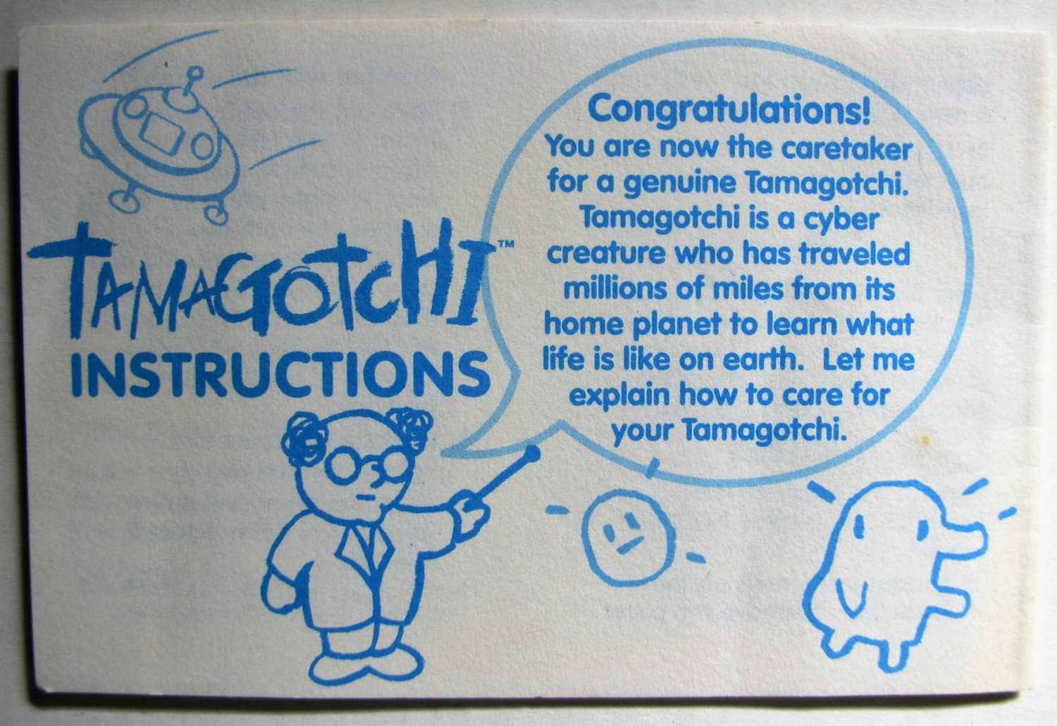 tamagotchi on instruction manual