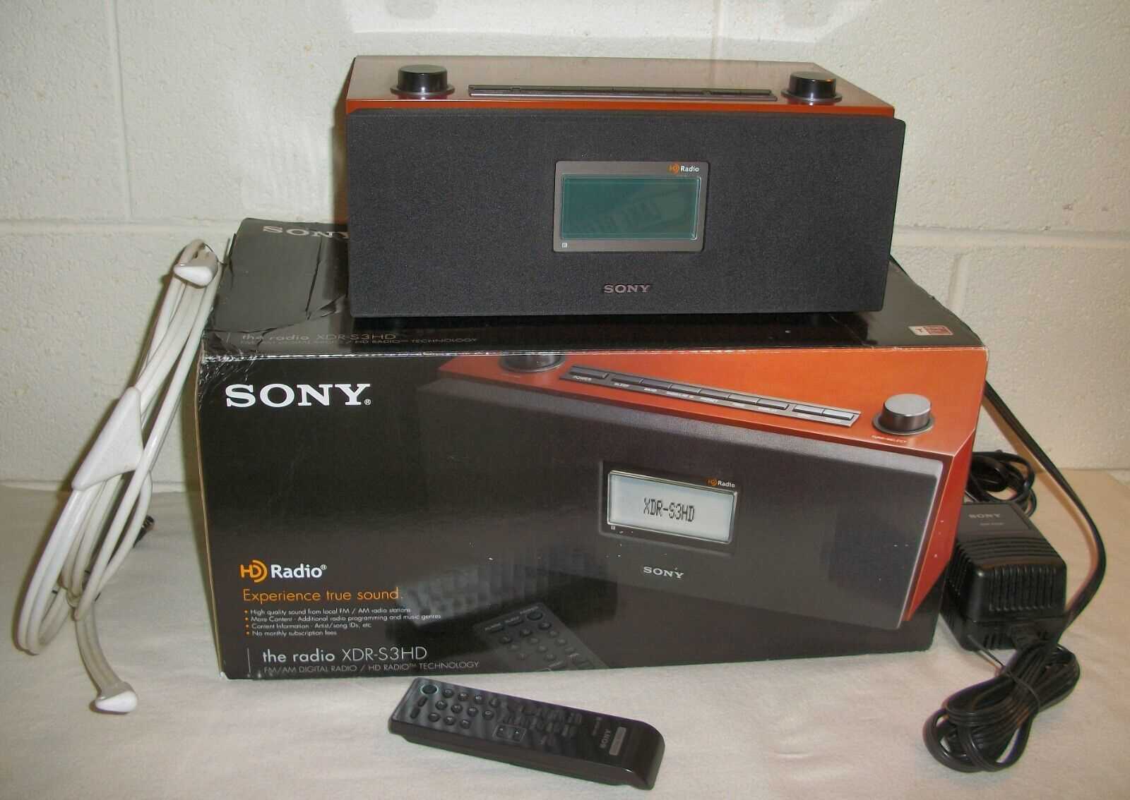 sony xdr s3hd hd radio instruction manual