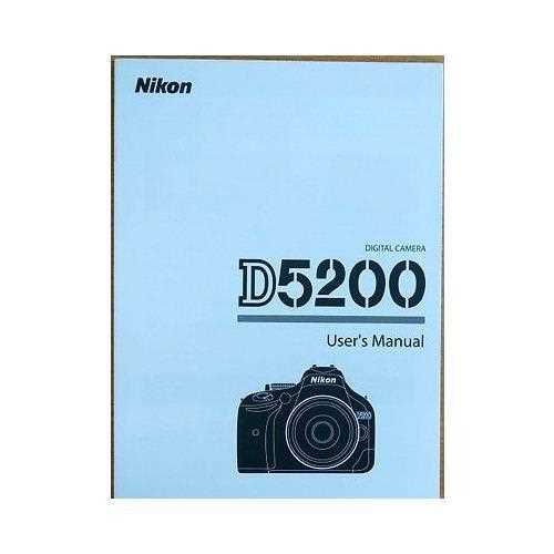 nikon d5200 instruction manual