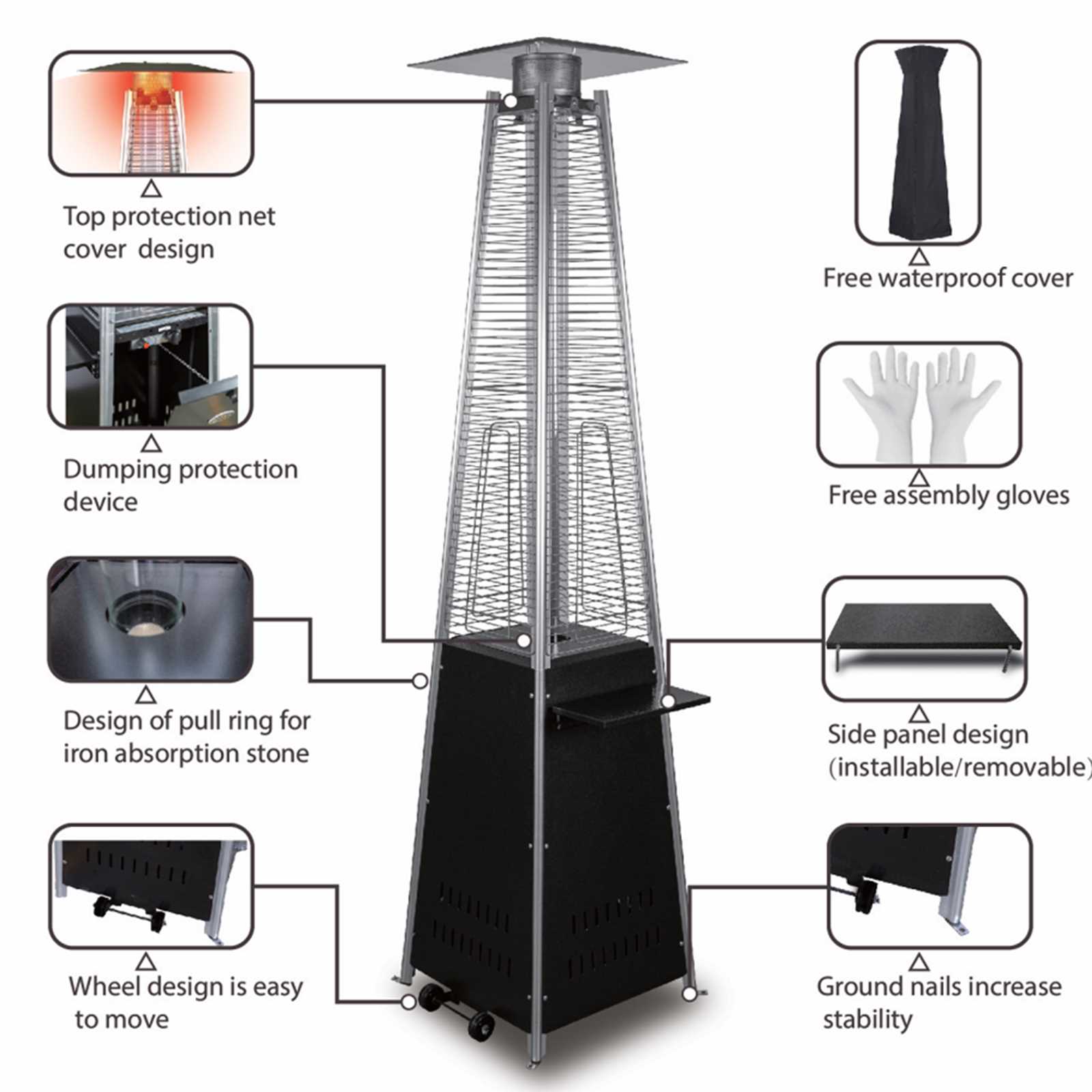 quartz glass tube patio heater instruction manual