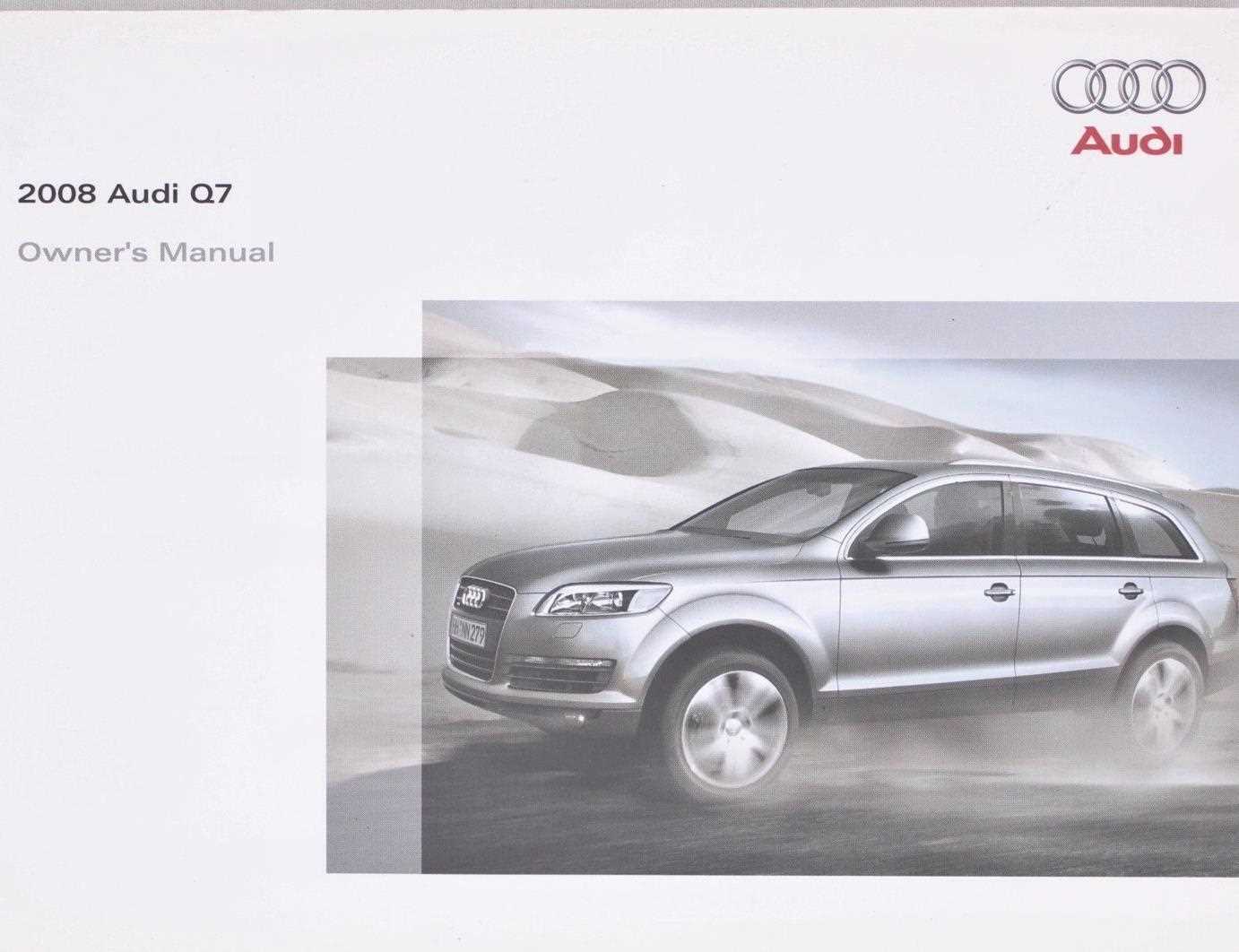 audi q7 instruction manual