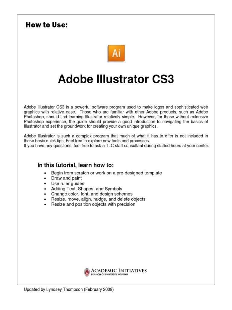 adobe illustrator instruction manual