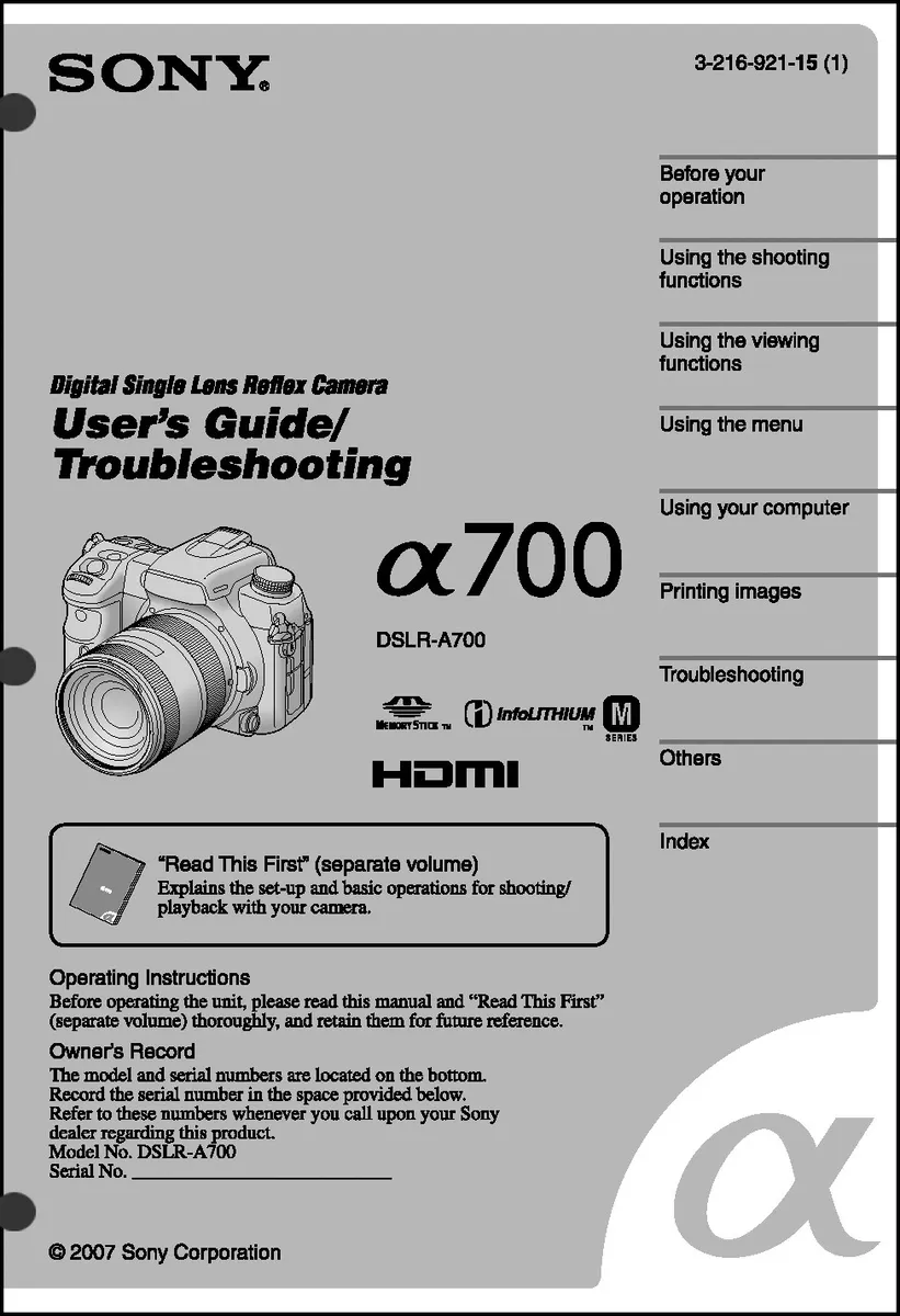 sony digital camera instruction manuals