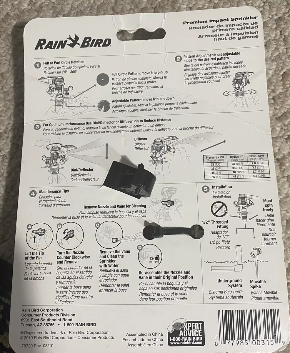 rain bird sprinkler instruction manual