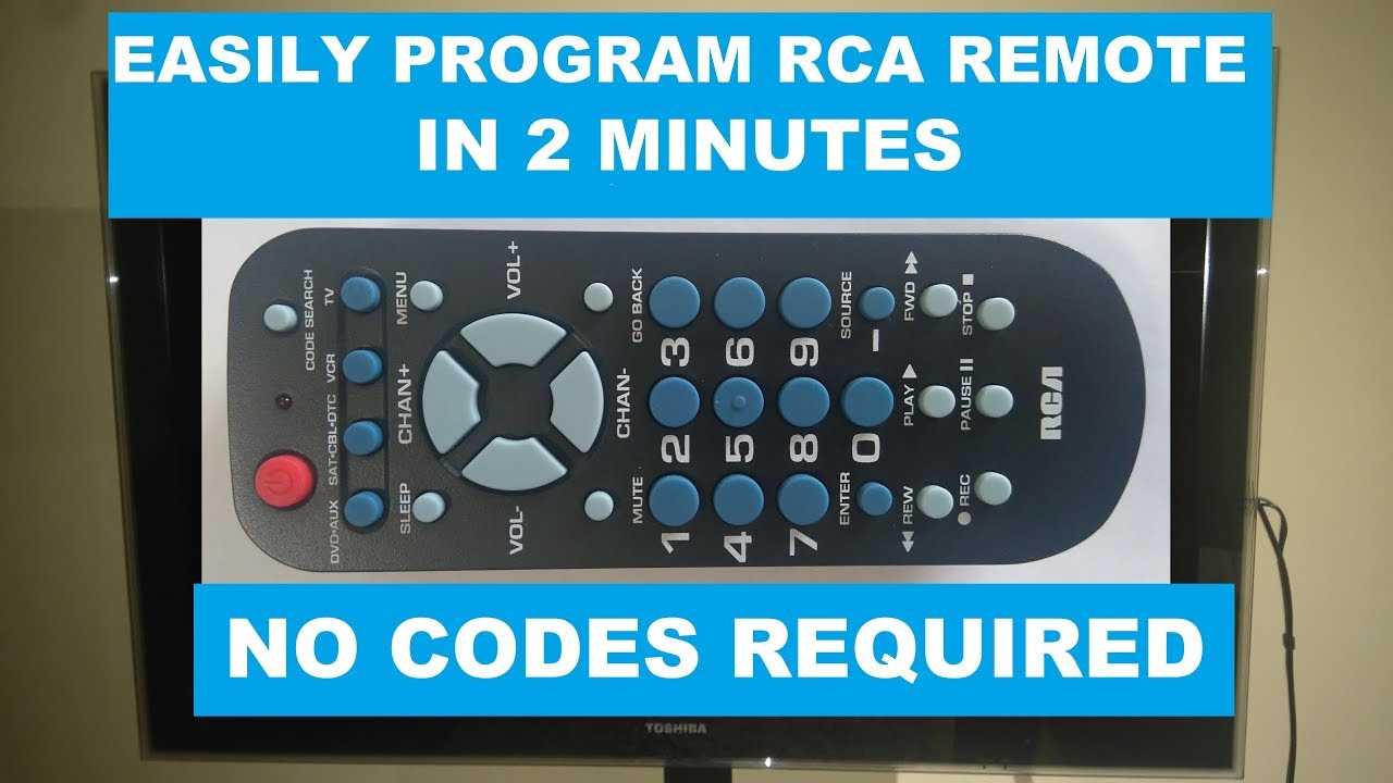 rca universal remote instructions manual