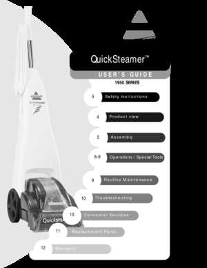 bissell quicksteamer instruction manual