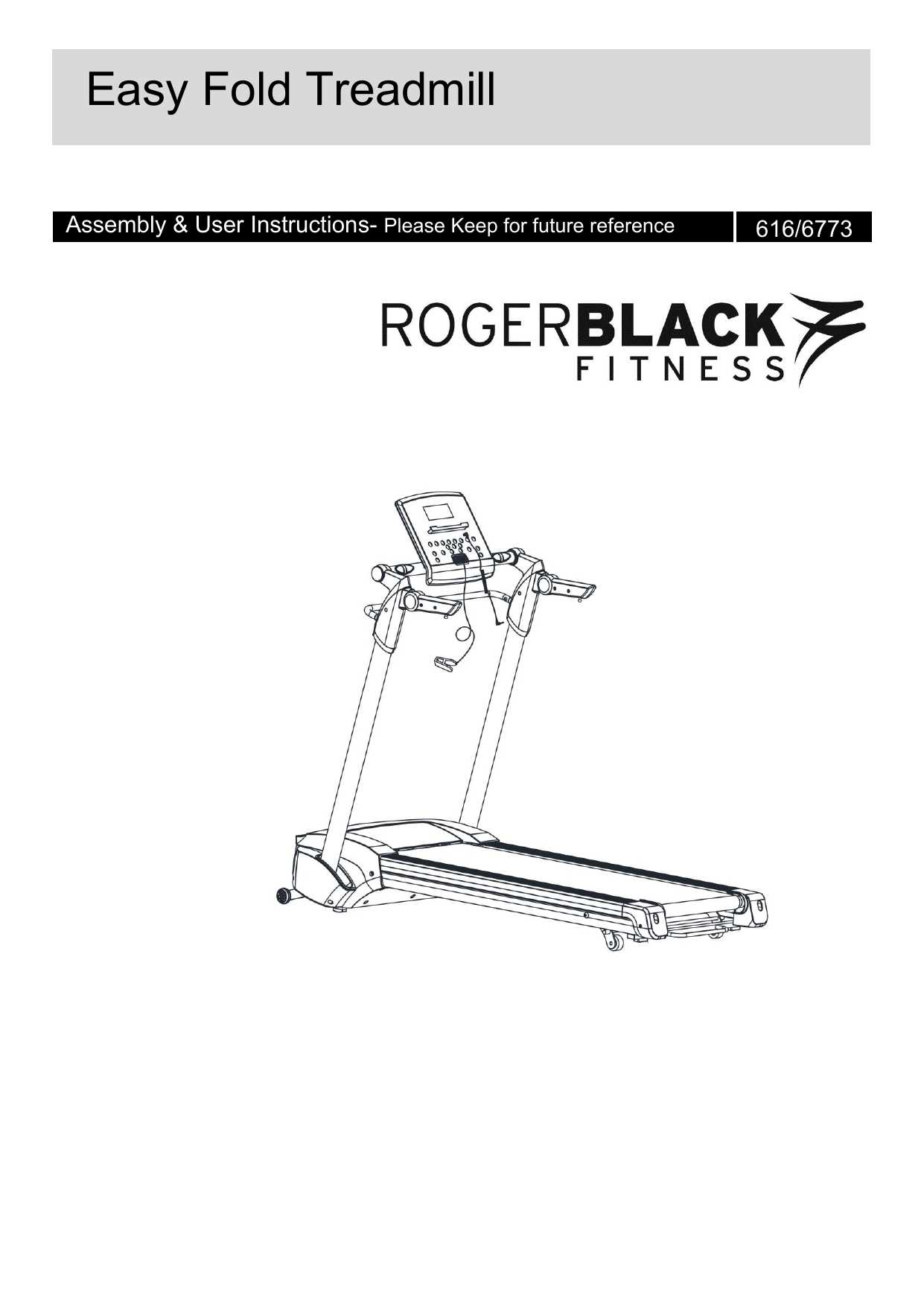 roger black gold medal treadmill instruction manual