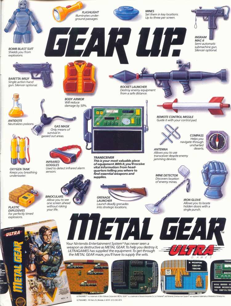 metal gear instruction manual