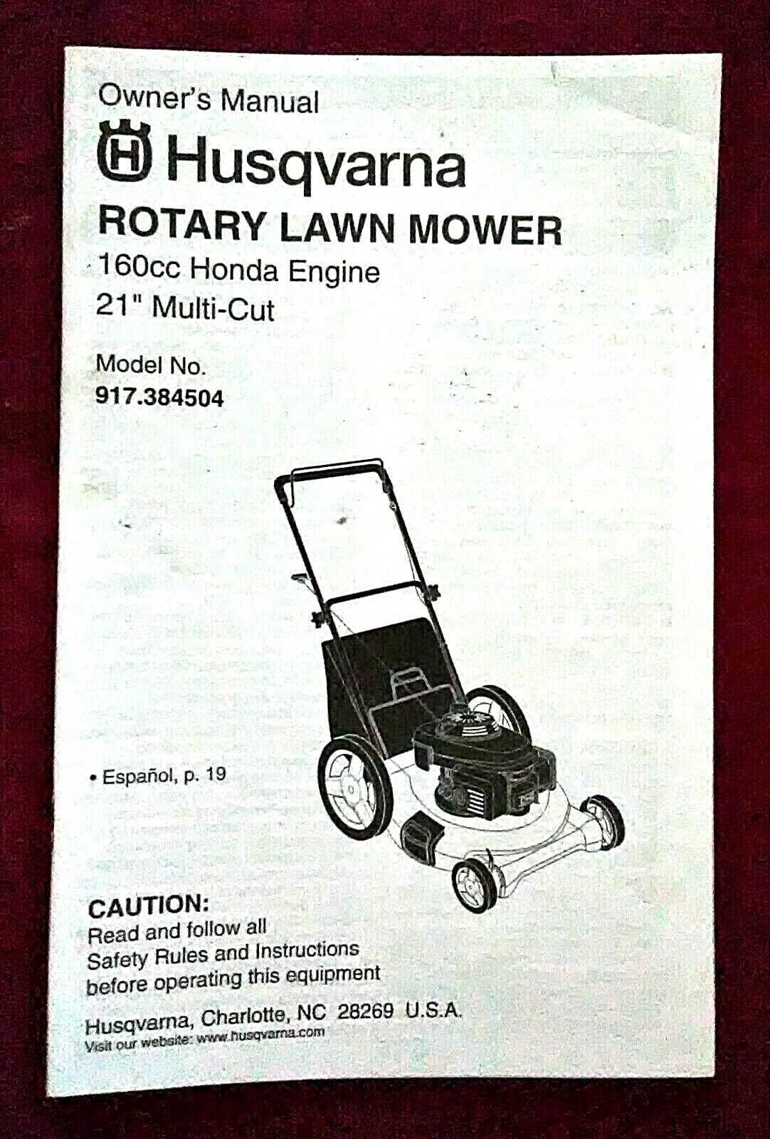 husqvarna lawn mower instruction manual