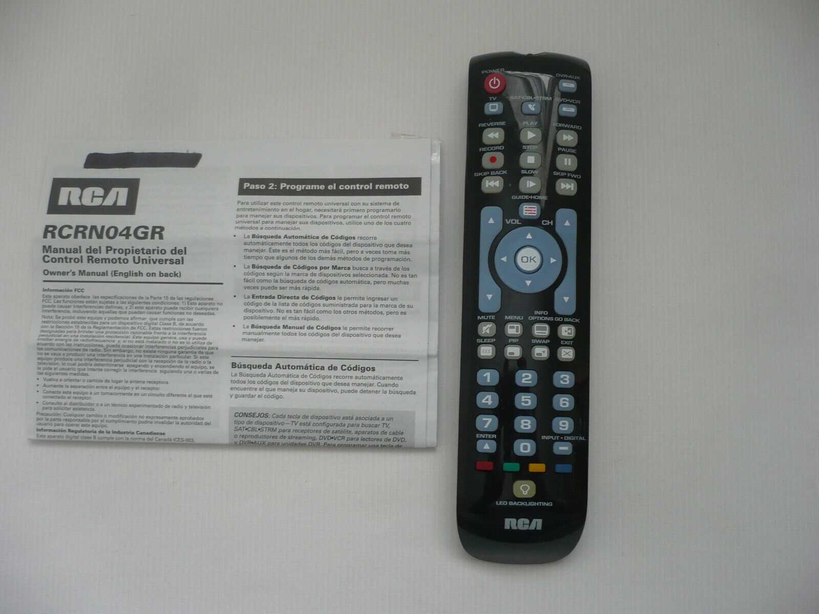 rca universal remote rcrn04gr instruction manual