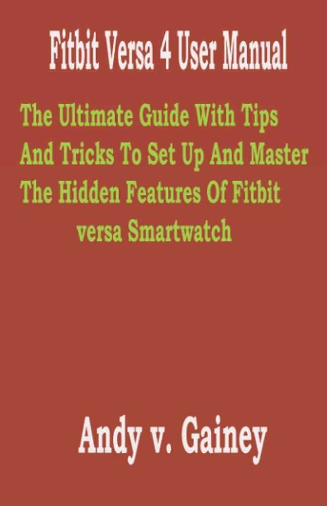 instruction manual for fitbit versa