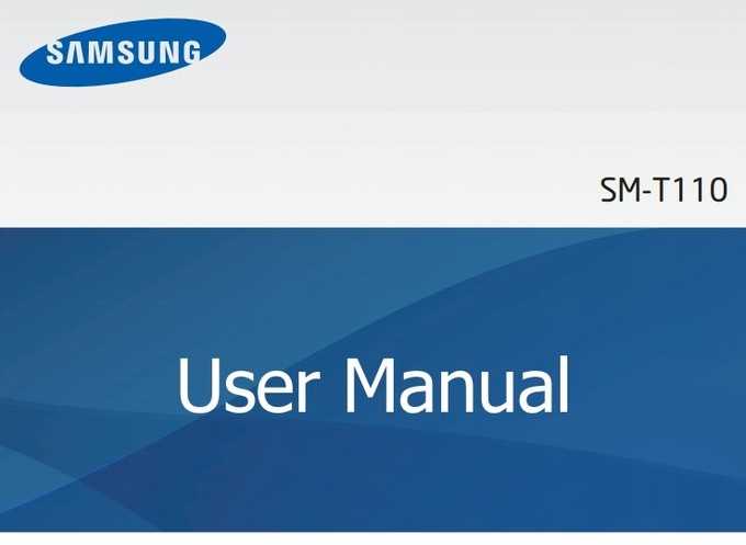 samsung tablet instructions manual