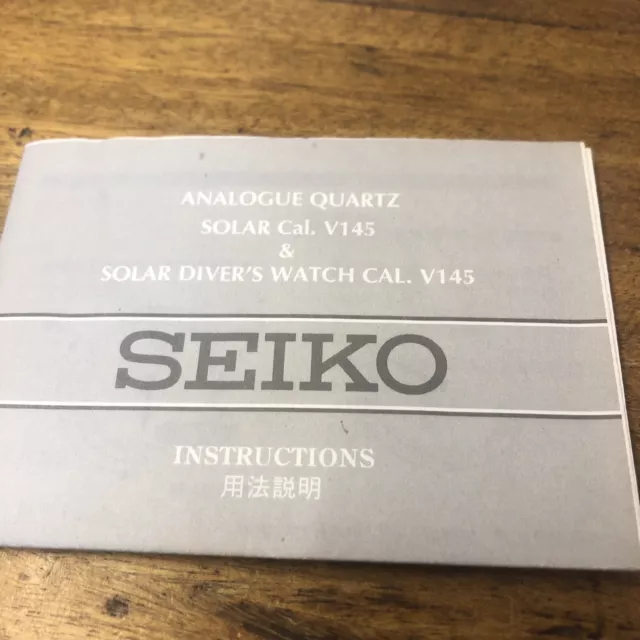 seiko solar watch instruction manual