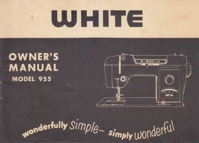 instruction manual for white sewing machine