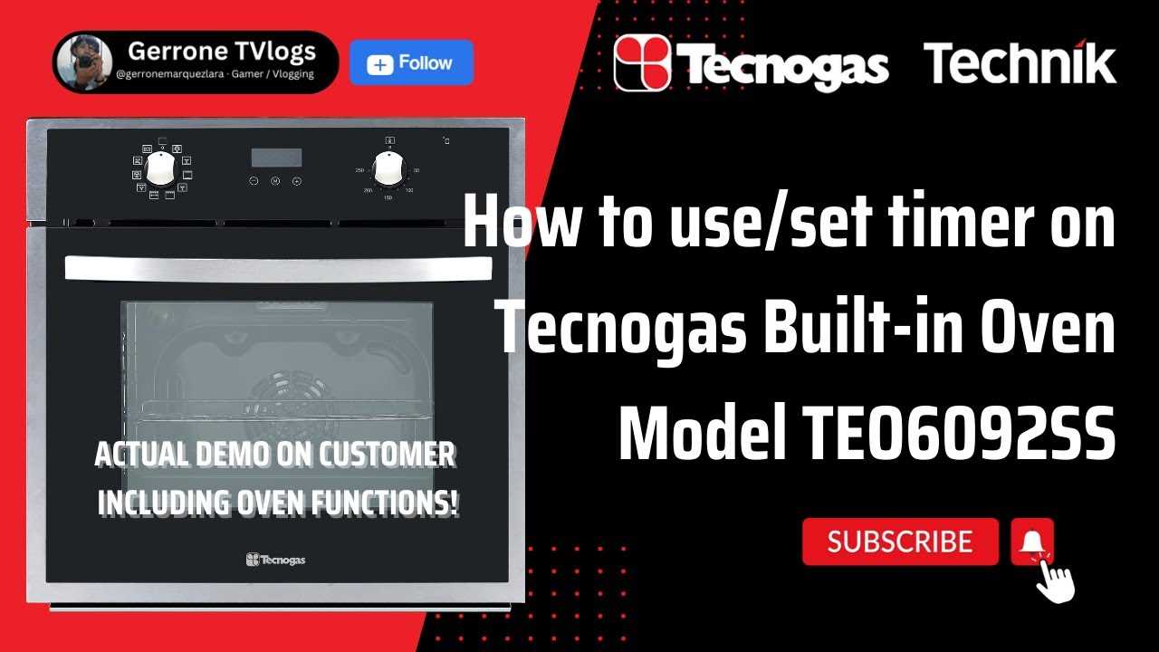 tecnogas oven instruction manual