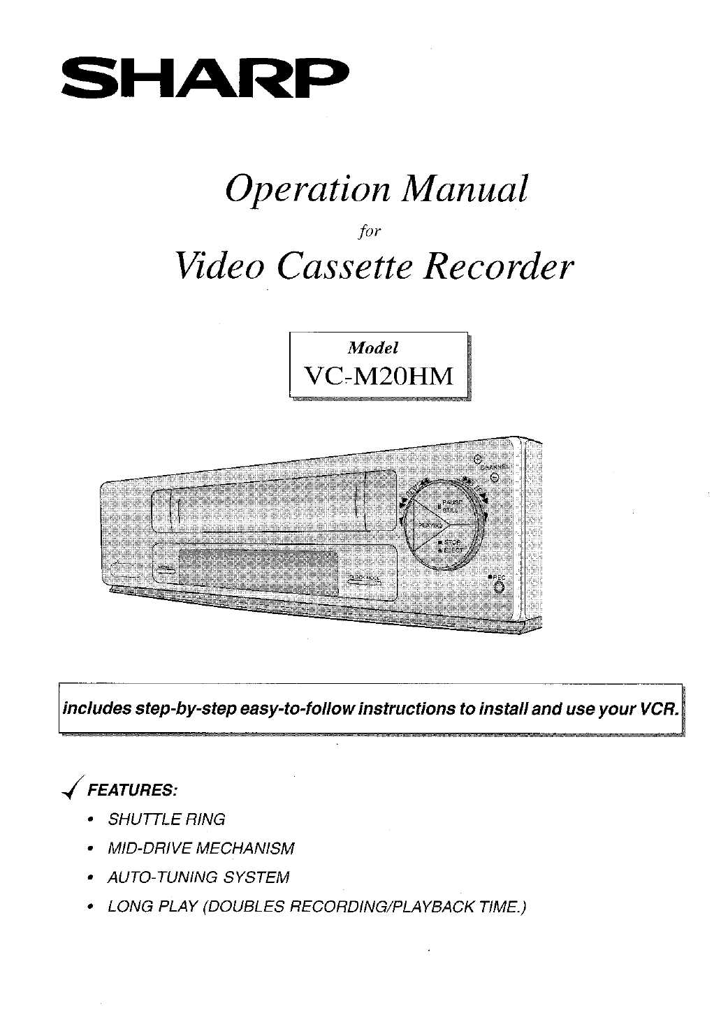 sharp vcr instruction manual