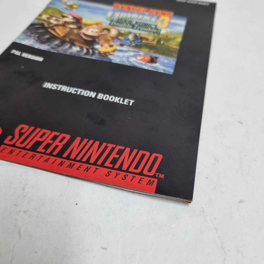 donkey kong country 3 instruction manual