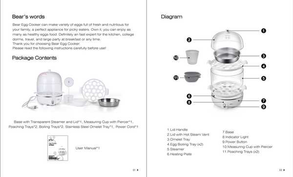 silicone egg boiler instruction manual