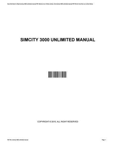 simcity 3000 instruction manual