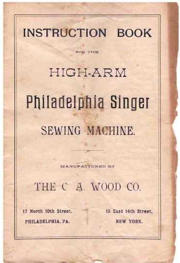 singer treadle sewing machine instruction manual