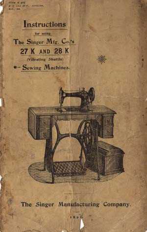 singer treadle sewing machine instruction manual