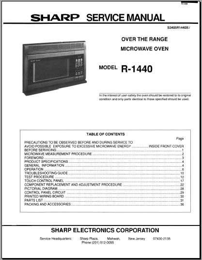 sharp carousel microwave instruction manual