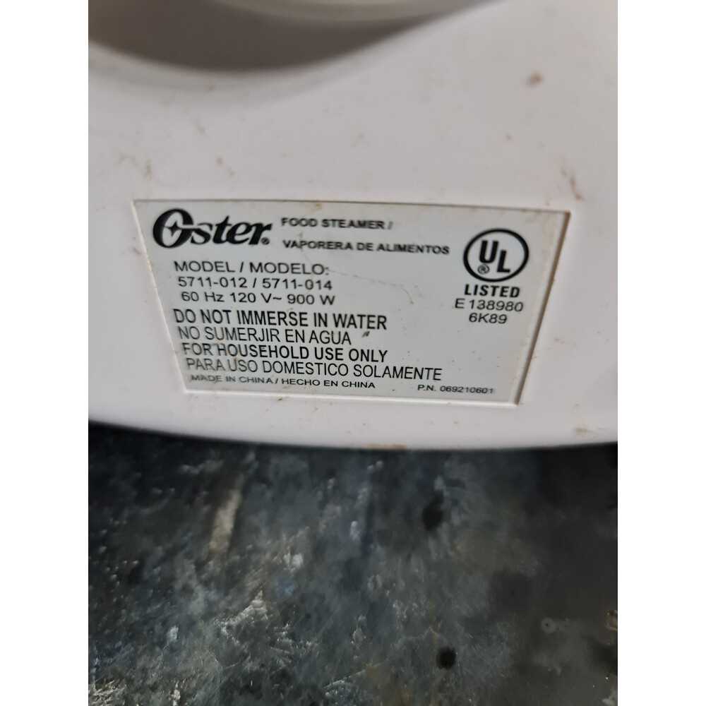 oster food steamer 5715 instruction manual