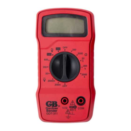 gardner bender digital multimeter gdt 311 instruction manual