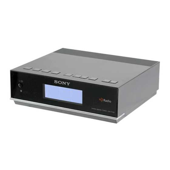 sony xdr s3hd hd radio instruction manual