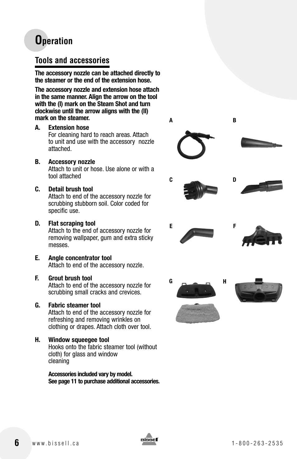 bissell steam shot instruction manual