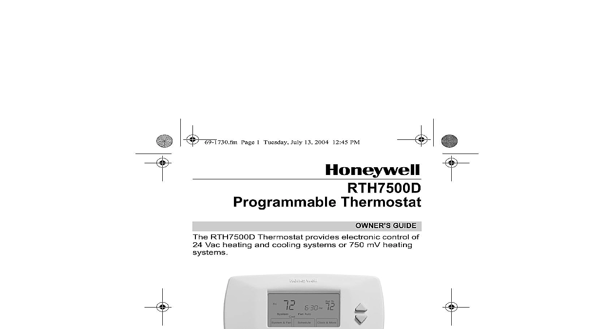 instruction manual for honeywell programmable thermostat