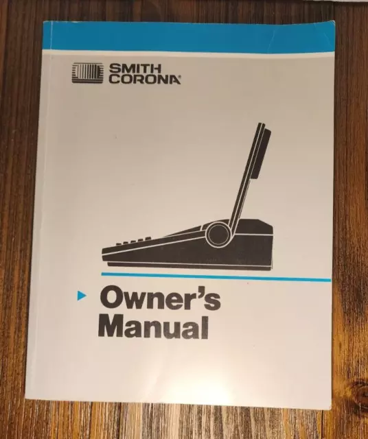 smith corona electric typewriter instruction manual