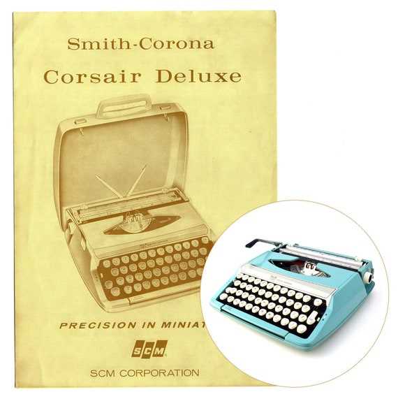 smith corona electric typewriter instruction manual