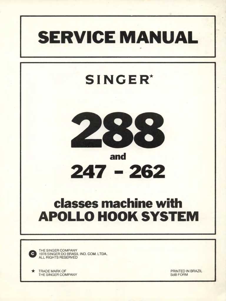 singer 247 instruction manual