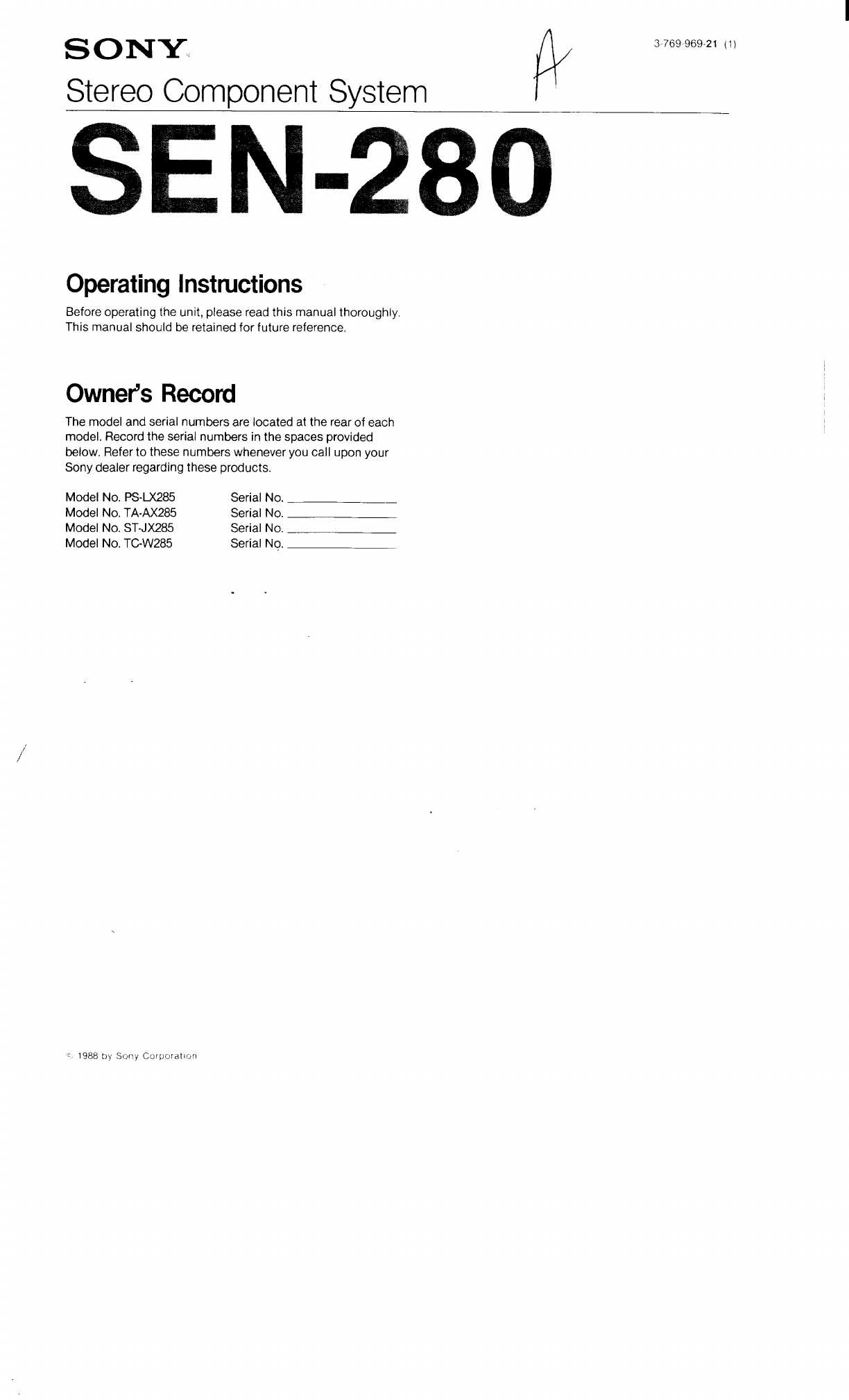 sony car stereo instruction manuals