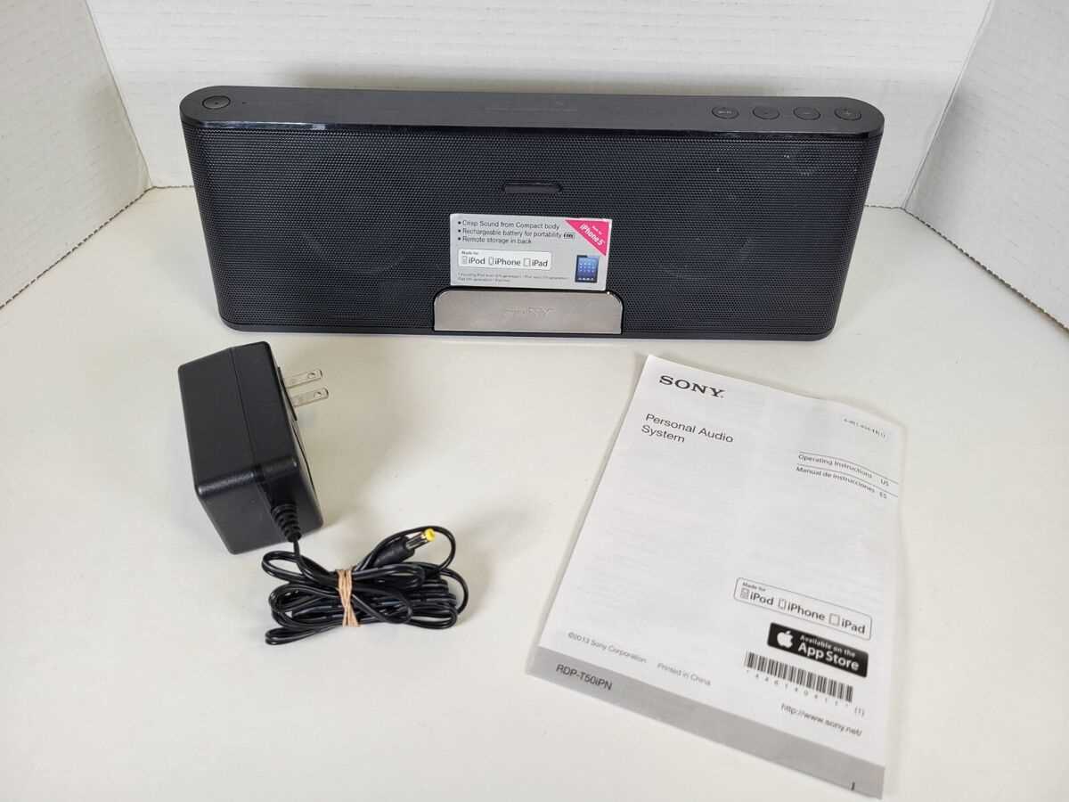sony ipod docking station instruction manual