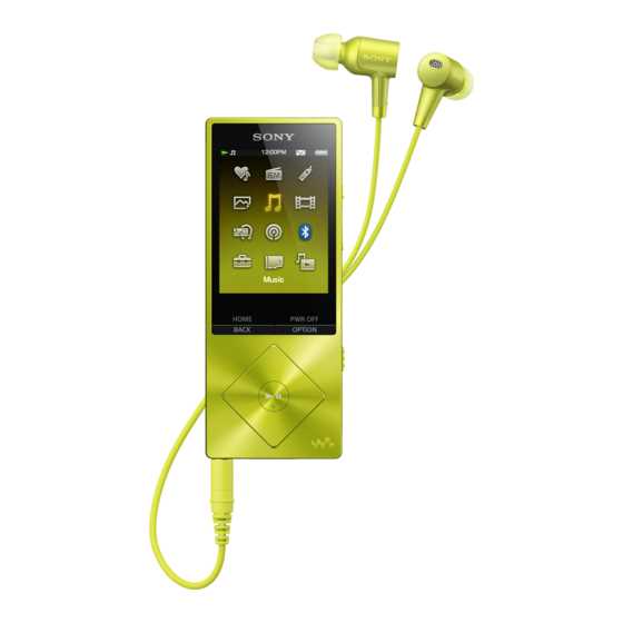 sony mp3 player instructions manual