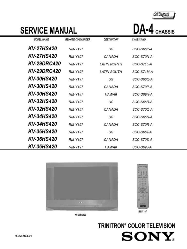 sony wega tv instruction manual