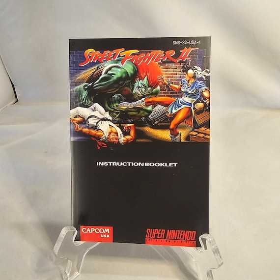 street fighter 2 instruction manual