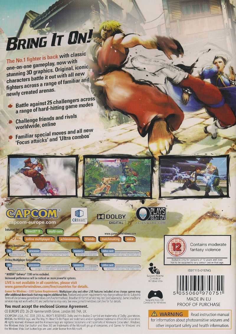 street fighter 4 instruction manual