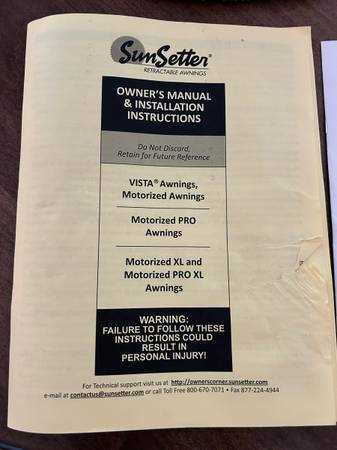 sunsetter manual awning installation instructions