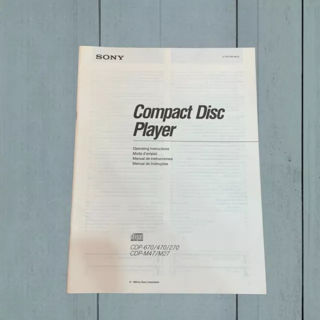 sony cdp cx355 instruction manual