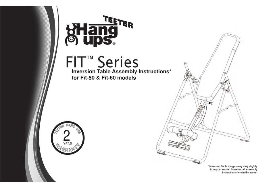 teeter inversion table instruction manual