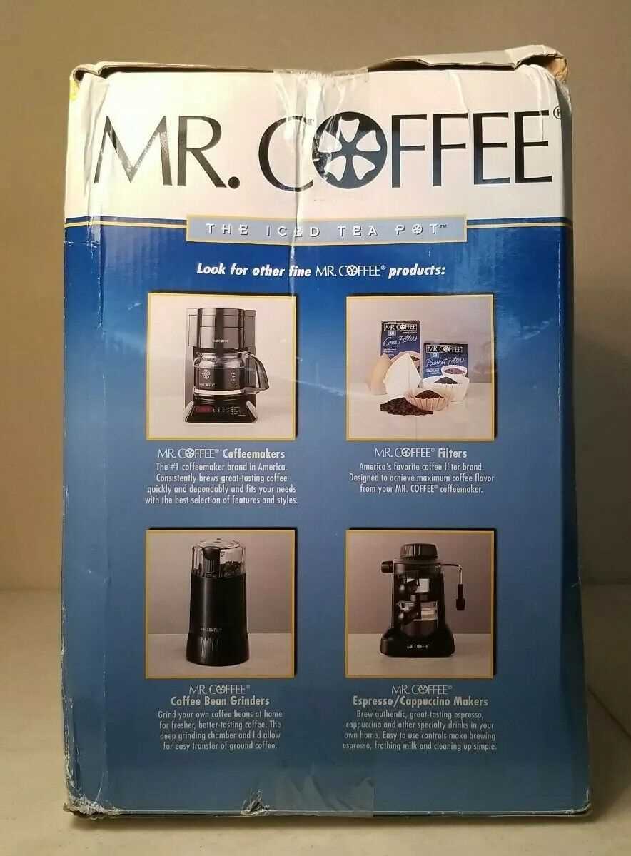 the iced tea pot by mr coffee instruction manual