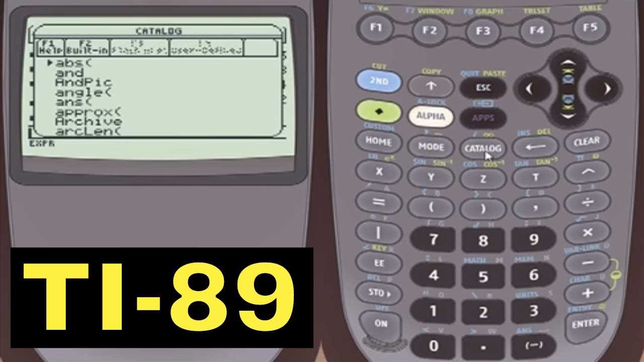 ti 89 calculator instruction manual