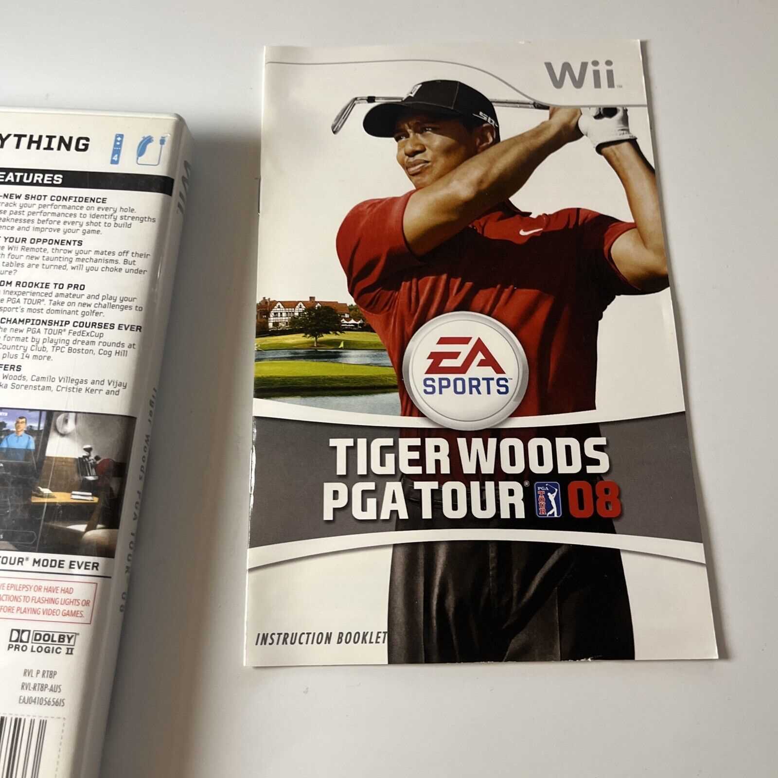 tiger woods pga tour 08 instruction manual